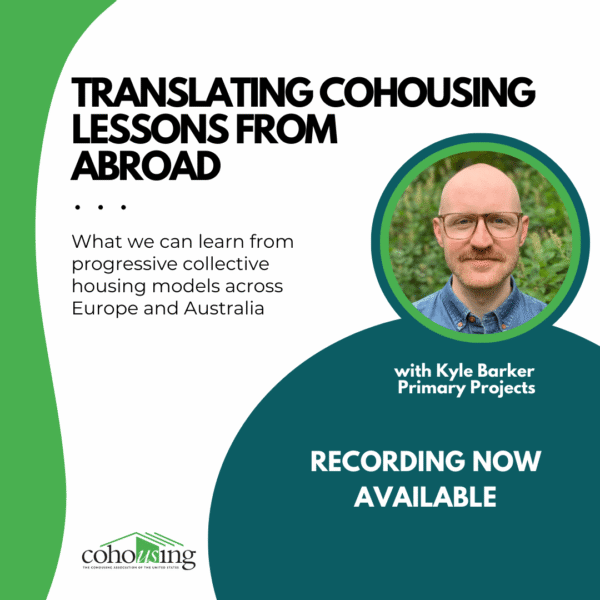 Translating Cohousing Lessons from Abroad