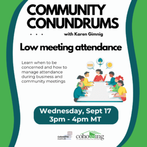 Community Conundrums: Low meeting attendance