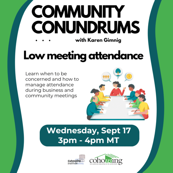 Community Conundrums: Low meeting attendance